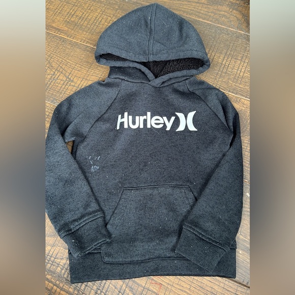 Hurley fur lined hoodie boys size 3T 1 of 2 - Picture 1 of 5